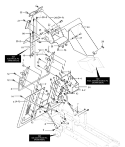 Rear Chassis Assembly (Part 1) Diagram and Parts List for 40318X50C 2001 Briggs and Stratton Lawn Tractor